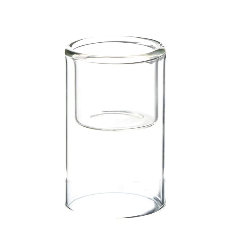 WGVI WGV Tea Light Holder Bulk, Width 2.3", Height 4", Clear Raised Cylinder Glass Votive Candle Holder, Ideal for Home Office Event Wedding Centerpieces Decor, 6 Pieces - Image 1
